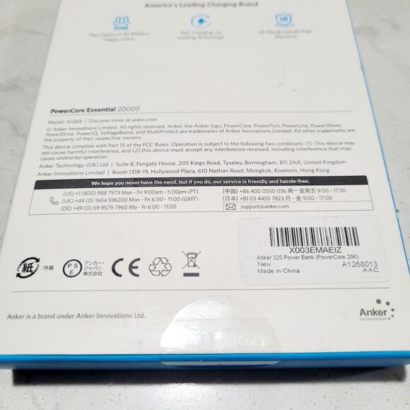 NEW Anker Series 325 PowerCore Essential 20000mAh Power Bank (A1268013) SEALED - Picture 4 of 5
